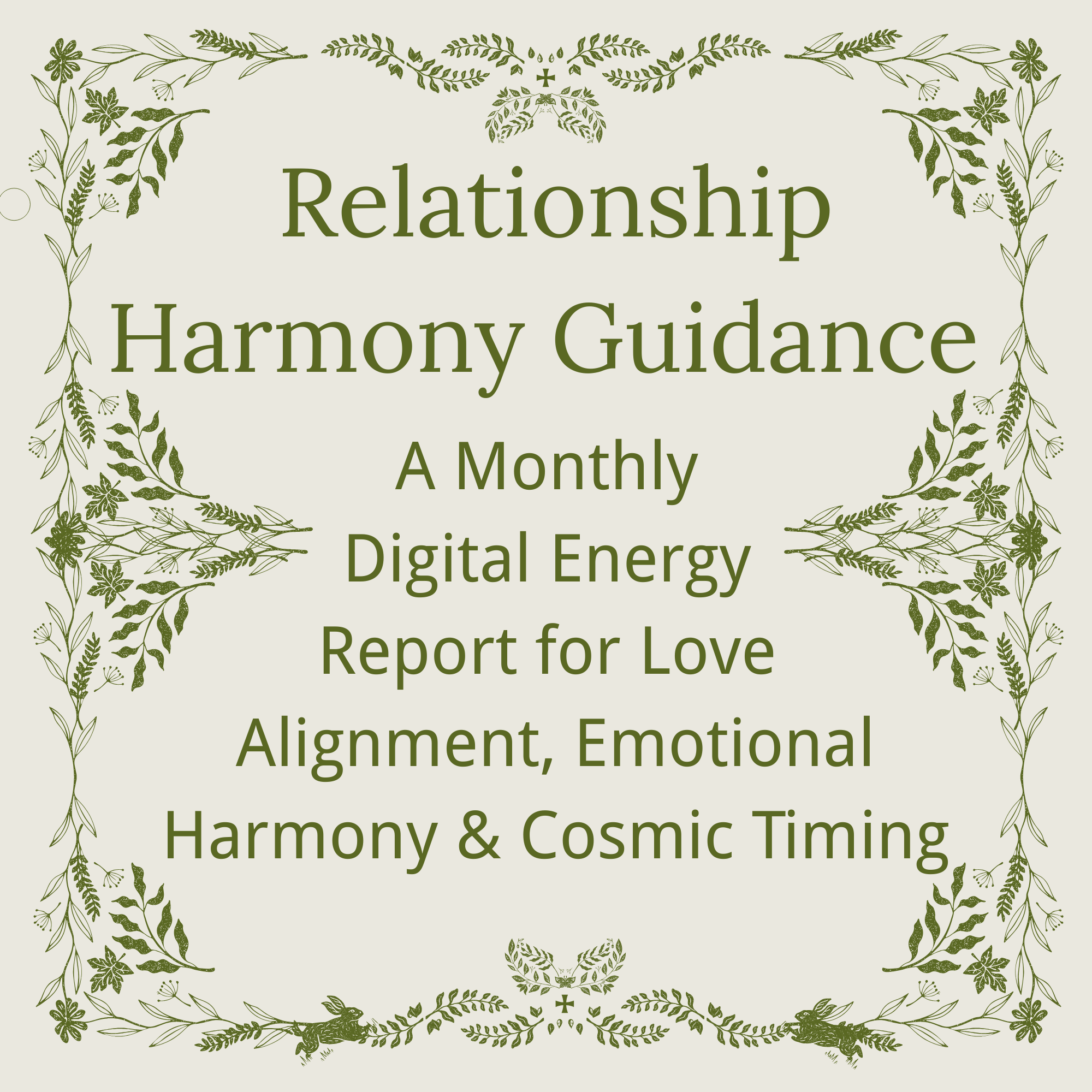 Relationship Harmony Guidance (Monthly) Relationship Harmony Guidance (Monthly)