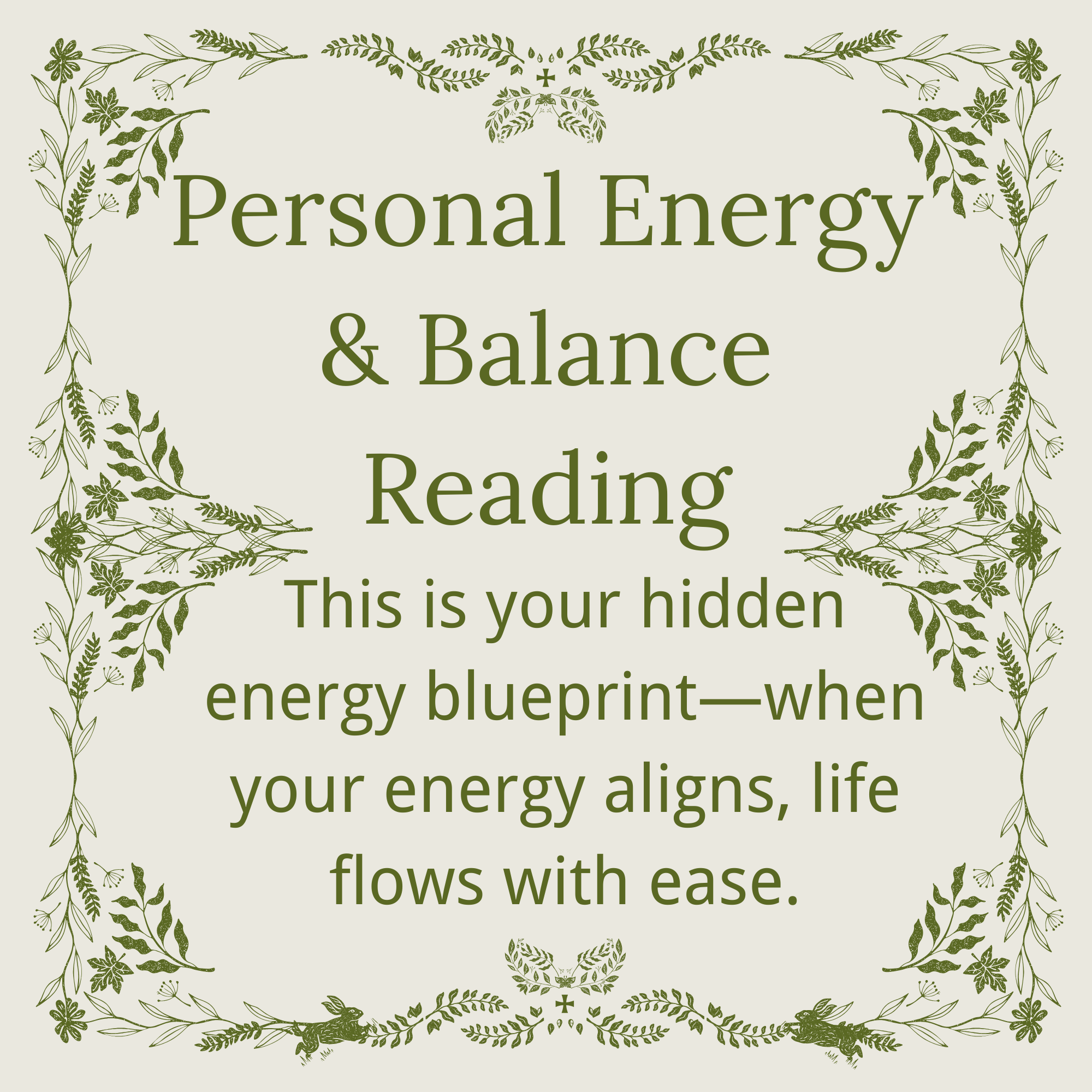 Personal Energy & Balance Reading Personal Energy & Balance Reading