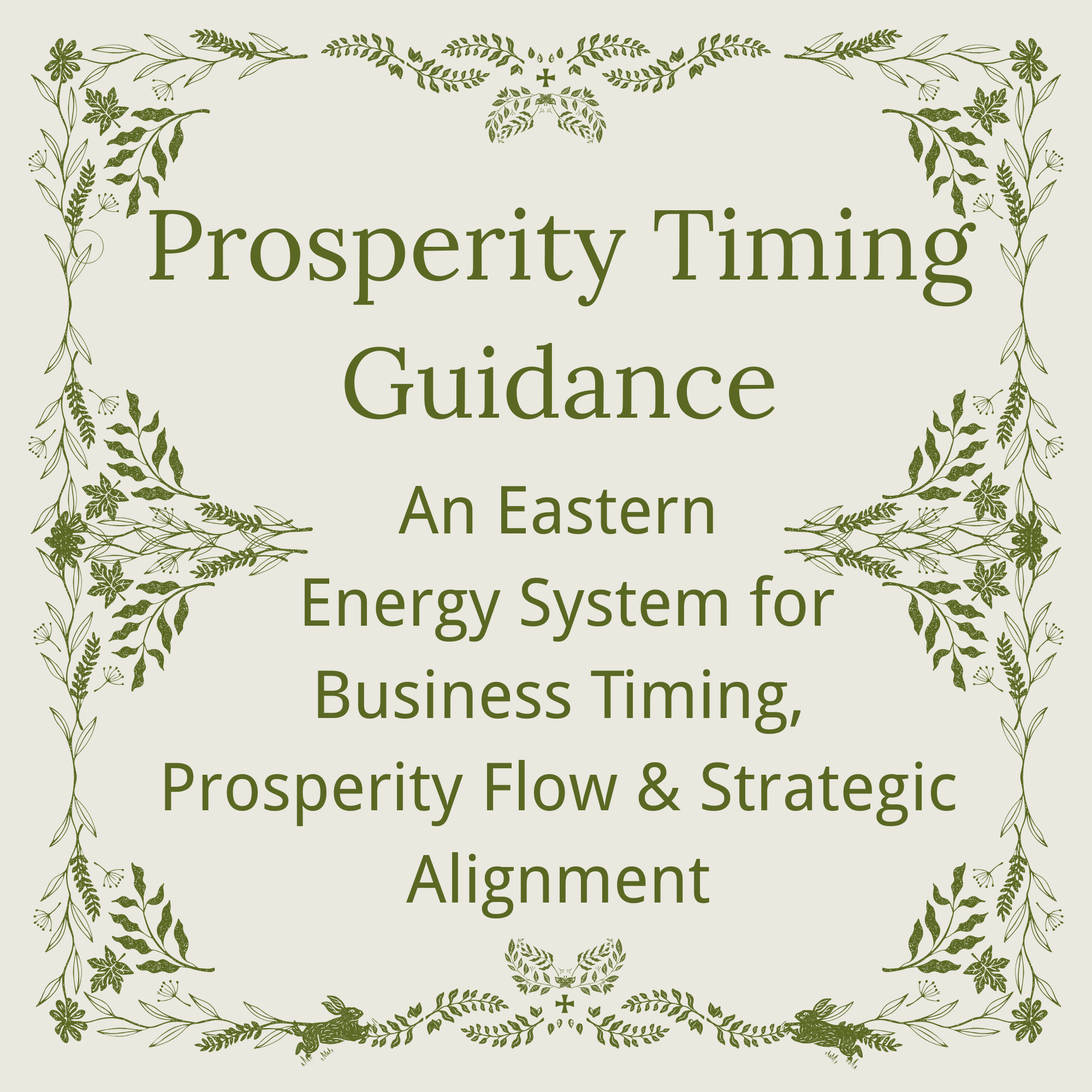 Prosperity Timing Guidance (Monthly) Prosperity Timing Guidance (Monthly)