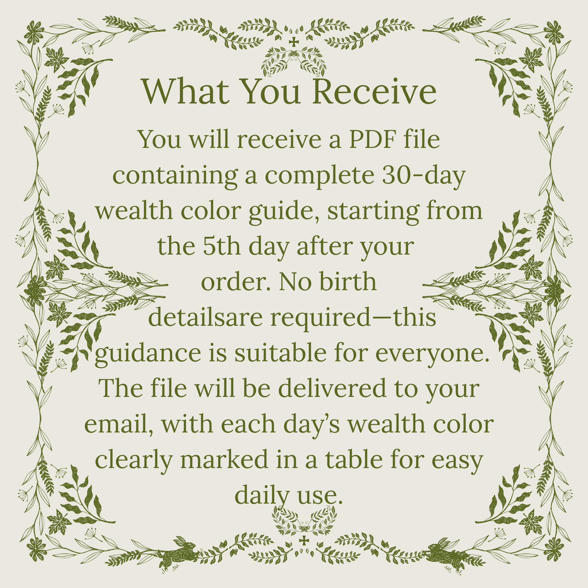 Wealth Colors Guidance (Monthly) Wealth Colors Guidance (Monthly)
