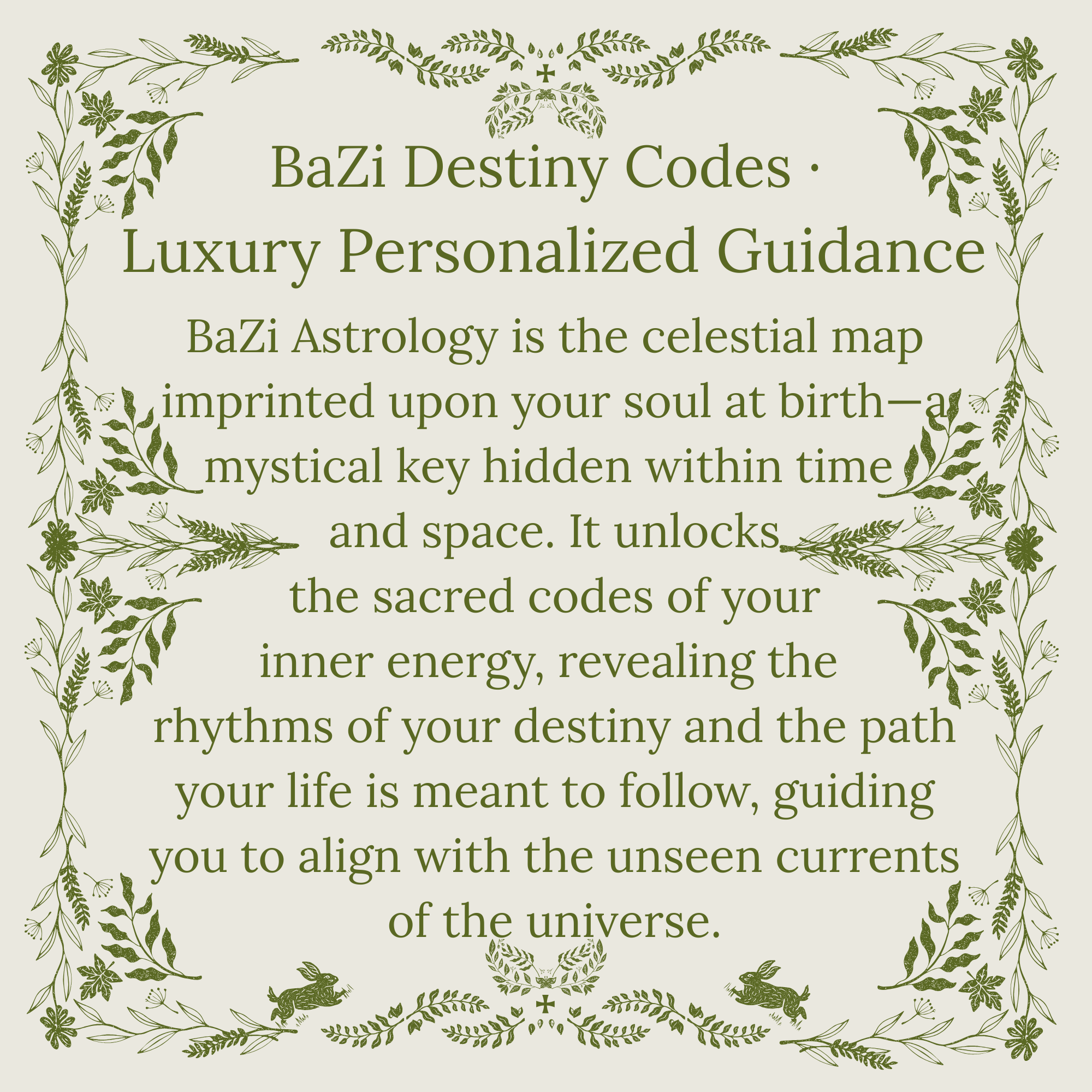 BaZi Destiny Codes · Luxury Personalized Guidance