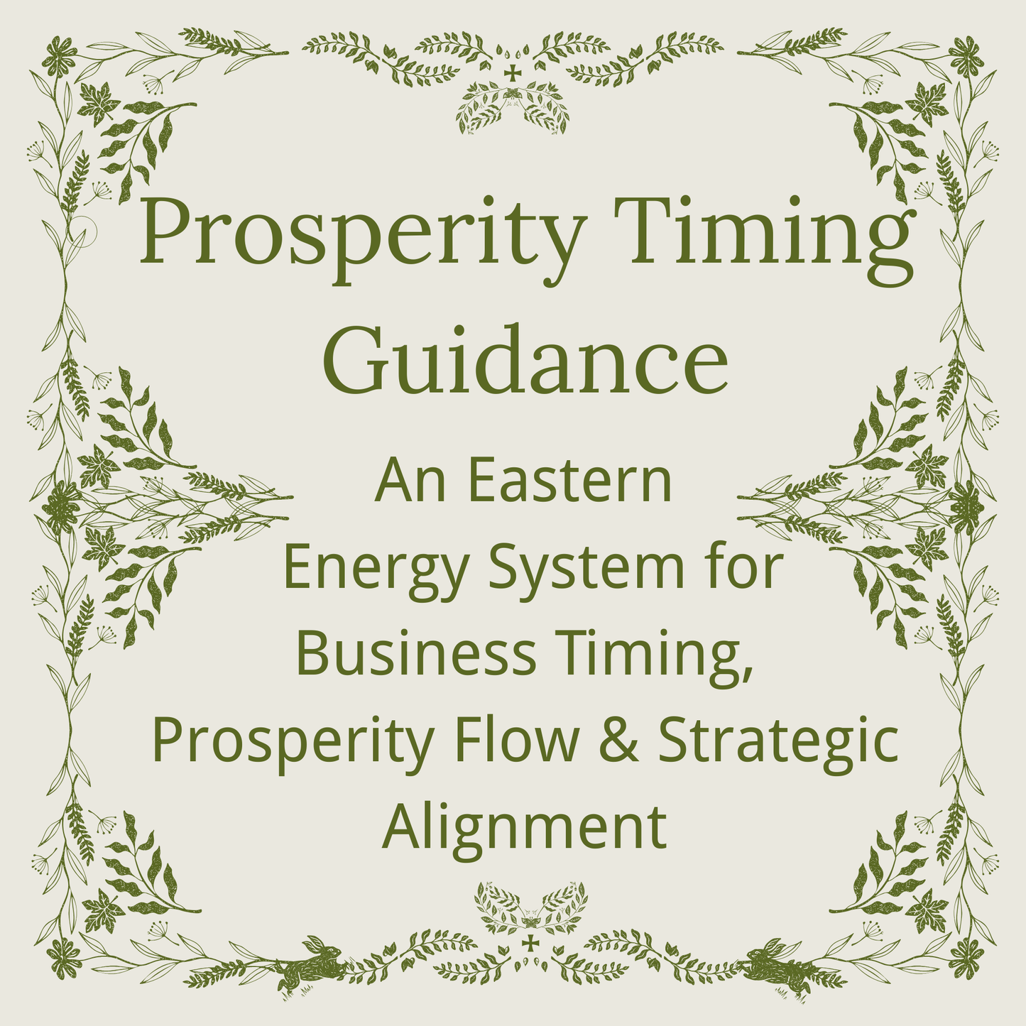 Prosperity Timing Guidance (Monthly)