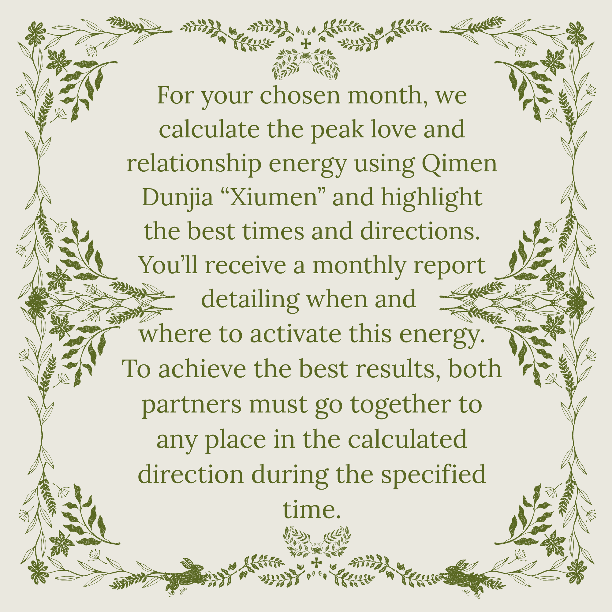 Qimen Dunjia · Love & Relationship Energy Plan