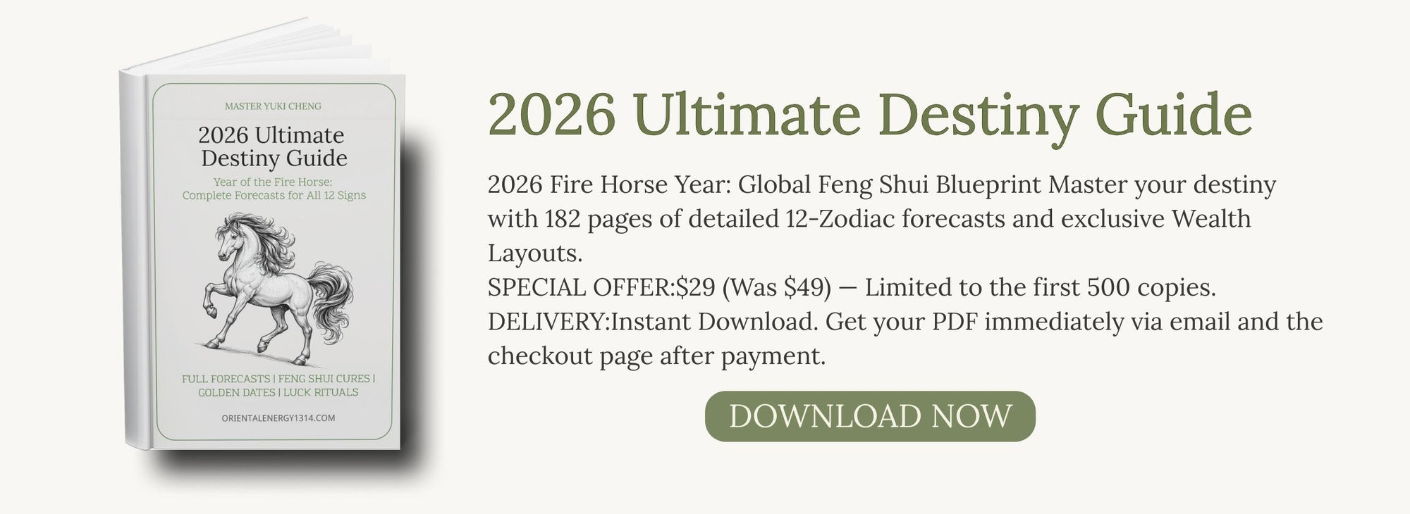 2026 Fire Horse Year Feng Shui and Chinese Zodiac Guide Ebook