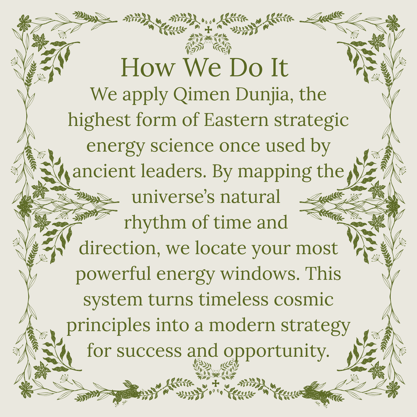 Prosperity Timing Guidance (Monthly)