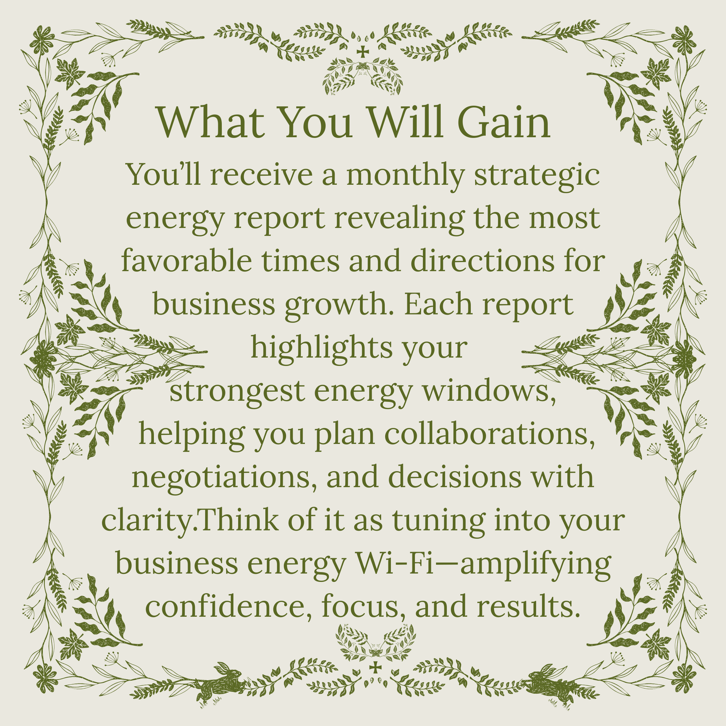 Prosperity Timing Guidance (Monthly)